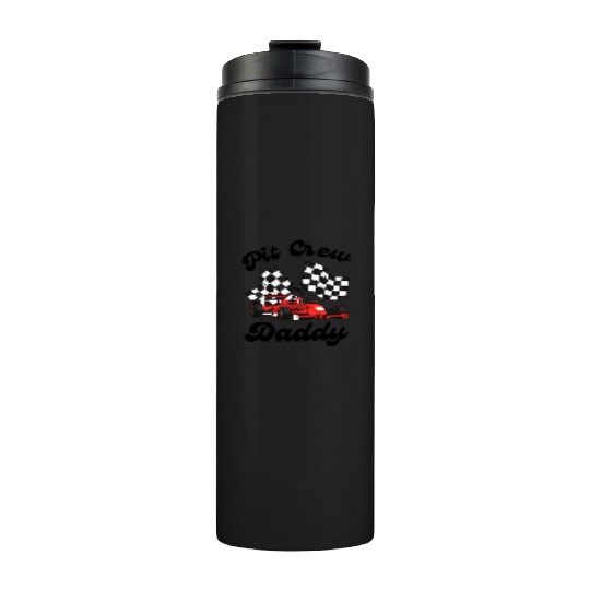 Race Car Matching Family Pit Crew Birthday Party Thermal Tumblers