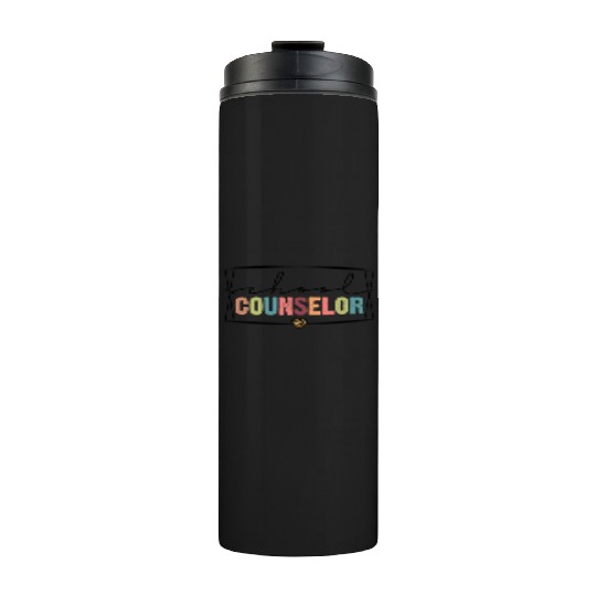 School Counselor Guidance Teacher Leopard Heart137 Thermal Tumblers