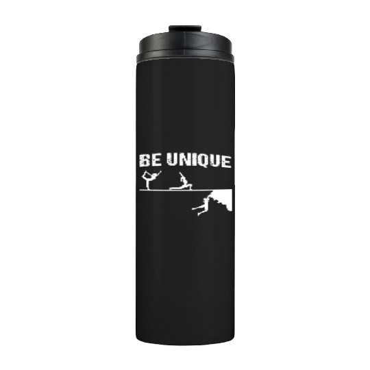 Be Unique Rock Climbing Girl Motivational Design Thermal Tumblers