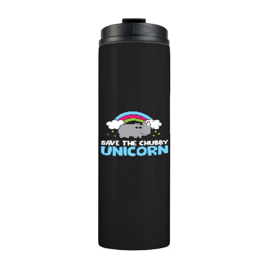 Save The Chubby Unicorn Rhinoceros Cute Rhino Thermal Tumblers