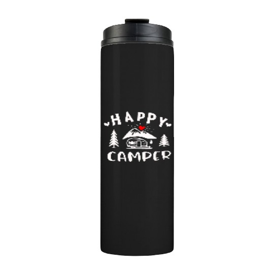 Happy Camper, Camping Thermal Tumblers For Women Men Kids
