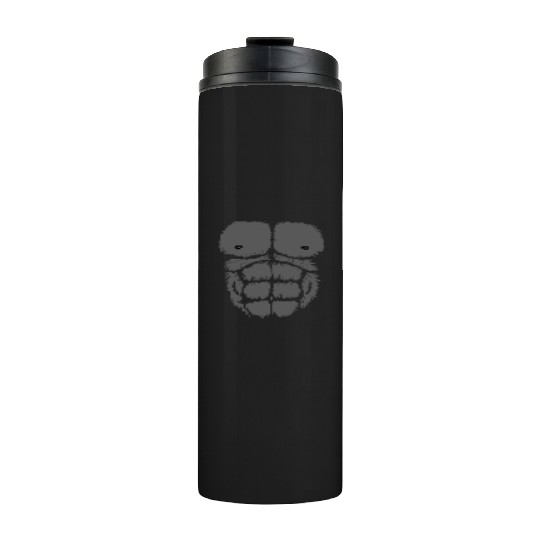 Gorilla Chest Belly Monkey Ape Muscle Kids Adult F Thermal Tumblers