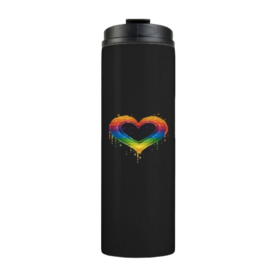 Celebrate Diversity: LGBT Rainbow Heart for Thermal Tumblers