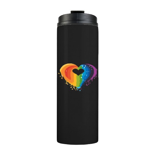 LGBTQ+ Allies: Rainbow Heart, Celebrating Thermal Tumblers