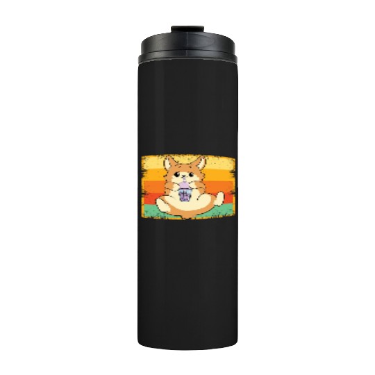 Bubble Tea Lover Boba Tea Drinker Dog Owner Thermal Tumblers