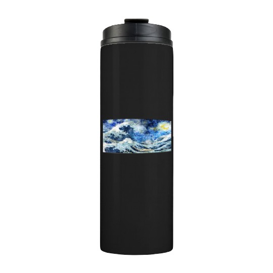 Great Wave During a Starry Night Click on Artist Thermal Tumblers