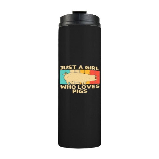 Funny Pig For Girls Kid Bacon Animal Lover Swine Thermal Tumblers