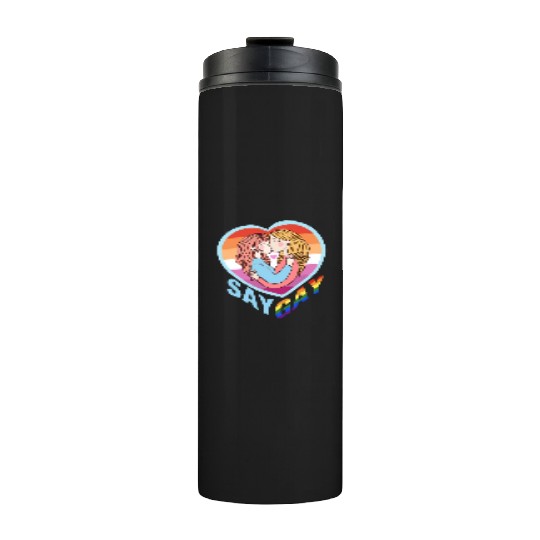 Say Gay Lesbian Couple Thermal Tumblers