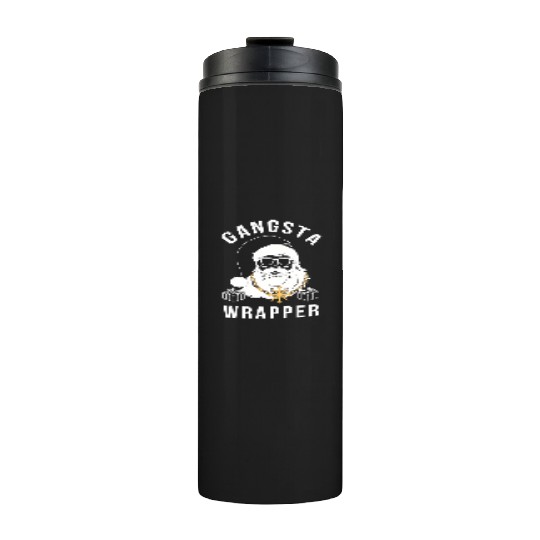 Gangsta Wrapper Gangster Santa Thermal Tumblers