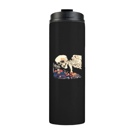 Kuniyoshi Samurai Killing Skeleton Spectre Ukiyo-E Thermal Tumblers