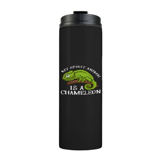 My Spirit Animal Is A Chameleon Lizard Chameleon Thermal Tumblers
