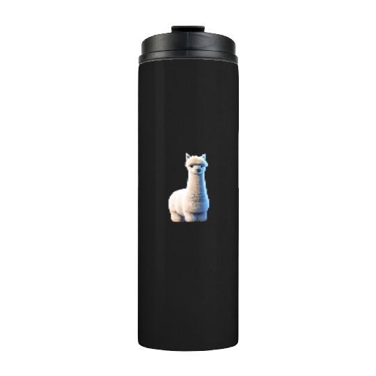 fluffy alpaca Thermal Tumblers