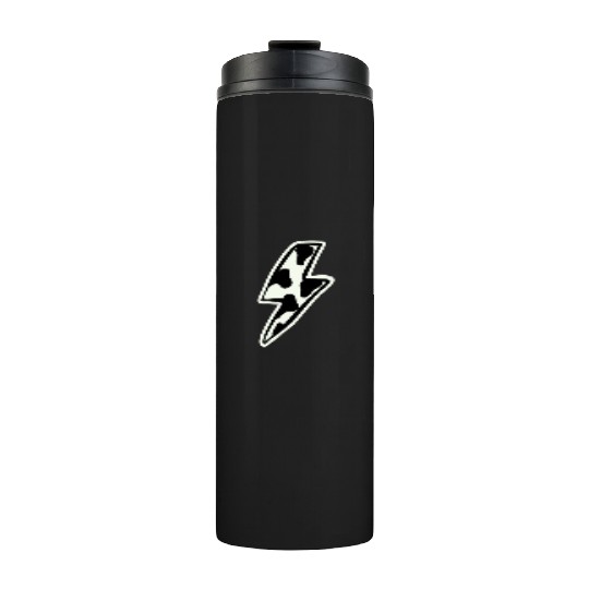 Cow print lightning bolt Thermal Tumblers