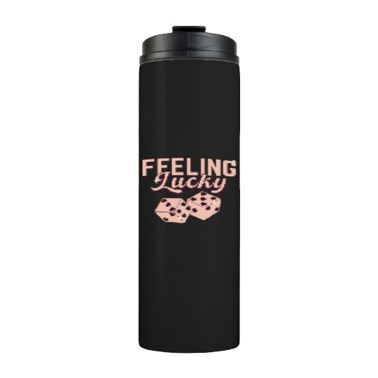 Feeling Lucky Retro Valentine 1 Thermal Tumblers