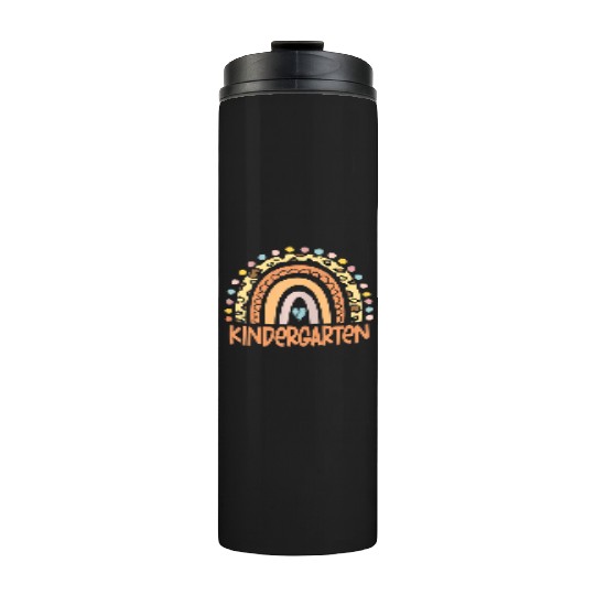 Kindergarten Rainbow Squad Girls Boys Teacher Back Thermal Tumblers