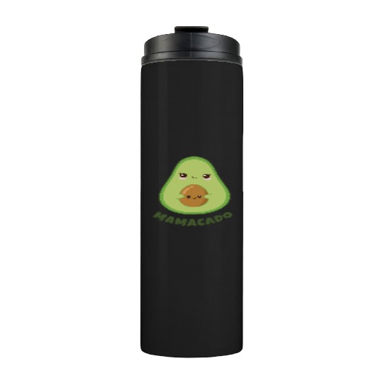 Mamacado Announcement Pregnant Avocado Pregnancy Thermal Tumblers