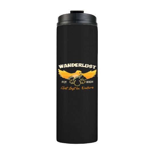 Wanderlust Mountaineer Hiking Mountain love Thermal Tumblers