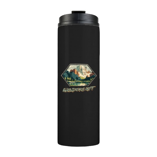 Wanderlust Mountaineer Hiking Mountain love Thermal Tumblers