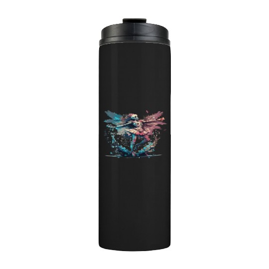 Watercolor Skeleton Fairy Gothic Fairycore Grunge Thermal Tumblers