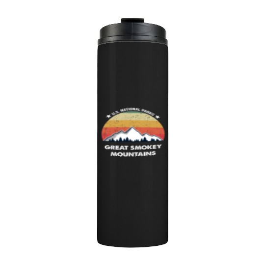 Retro Great Smokey Mountains National Park Thermal Tumblers