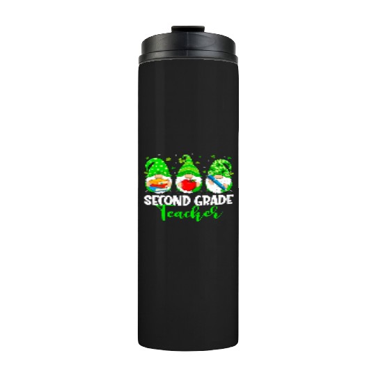 Gnomes 2Nd Grade Teacher Squad St Patric Day Thermal Tumblers