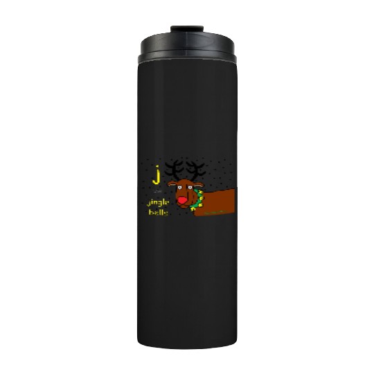 j is for jingle bells Thermal Tumblers