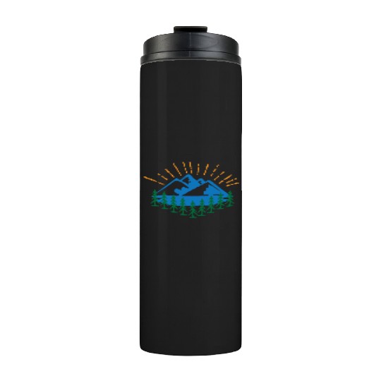 Blue Mountain And Forest Thermal Tumblers