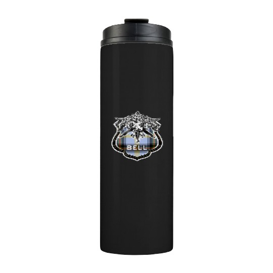 Bell Scottish Clan Family Tartan Lion Sword Name Thermal Tumblers