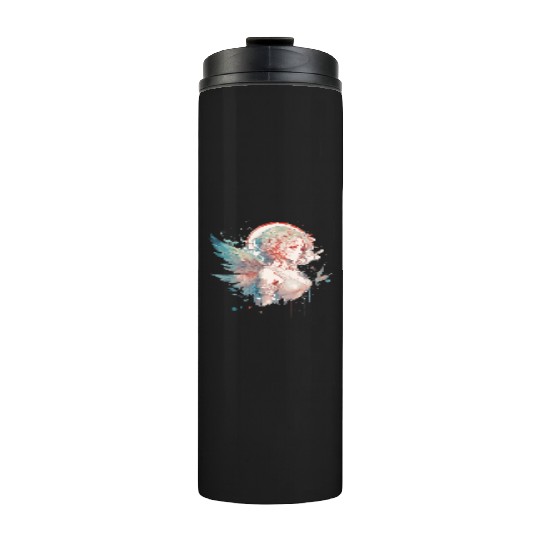 Anime Fairy Portrait Girl Fairycore Grunge Pastel Thermal Tumblers