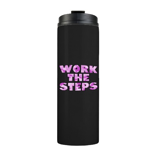 Work the Steps purple camo Thermal Tumblers