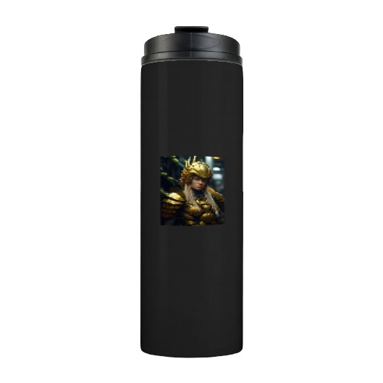 Gilded Valor: The Empowered Warrior Thermal Tumblers