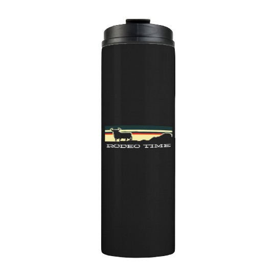 Rodeo Time Cowboy Wild West Cow Horseman Ranch Thermal Tumblers