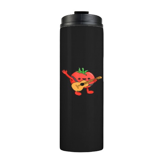 Tomato Playing Guitar Tomato Lover Thermal Tumblers