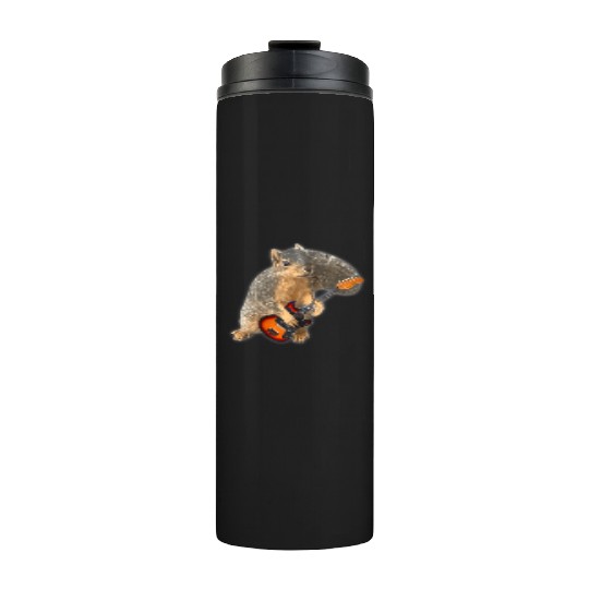 Squirrel Playing Guitar Thermal Tumblers