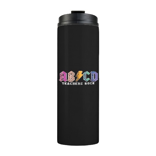 Teacher Abcd Roc Colorful Leopard in Thermal Tumblers