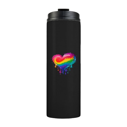 Pride Heart Splash 1 Thermal Tumblers