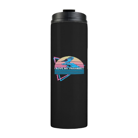 Budgie Parakeet Retro Thermal Tumblers