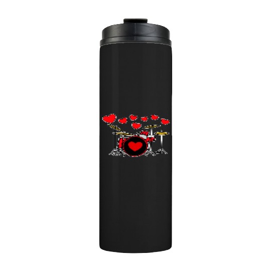Valentines Drummer Drum Teacher Wedding Musician Thermal Tumblers