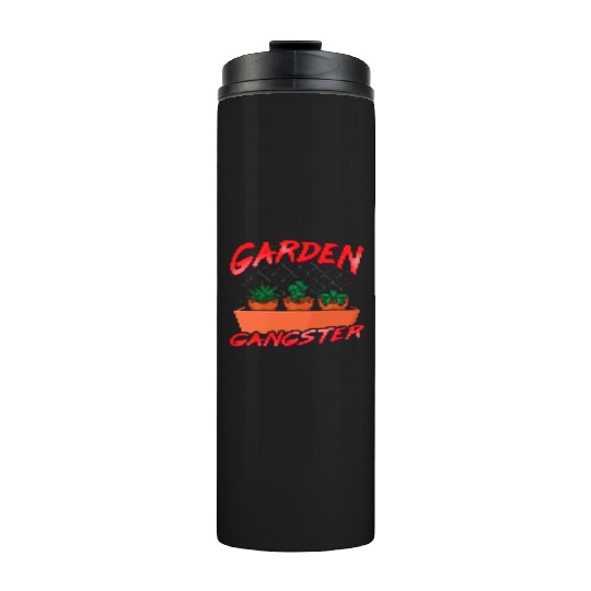 Cute Funny Garden Gangster Planting Pun Thermal Tumblers