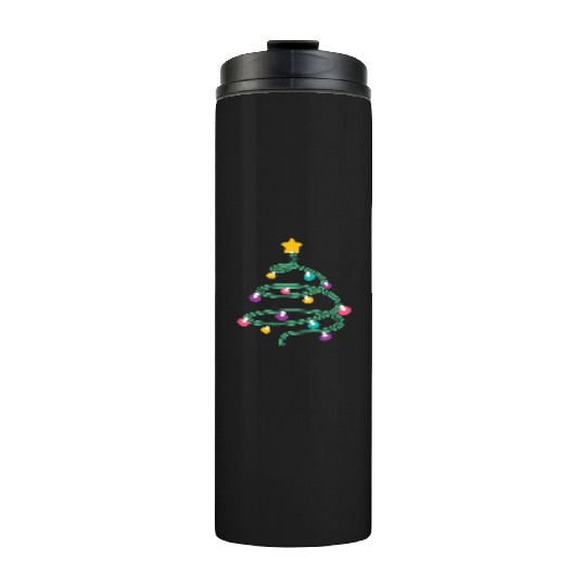 Christmas Light Christmas Tree Thermal Tumblers