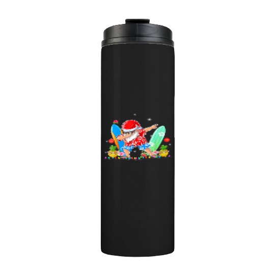 Dabbing Santa Christmas In July Hawaiian Xmas Thermal Tumblers