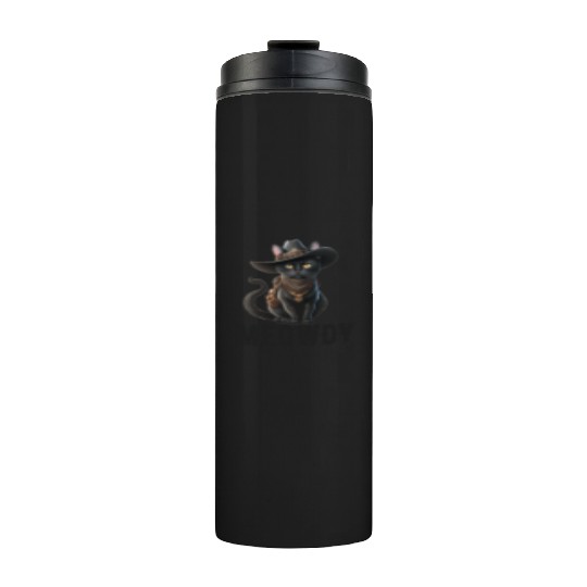 Meowdy Cat Cory Music Kitten Cowboy Thermal Tumblers