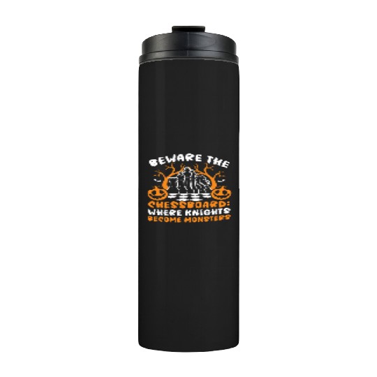Chess Halloween Trick Or Treat Chess Board Game Thermal Tumblers