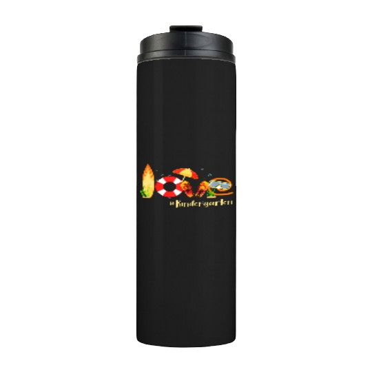 Love Kindergarten Summer Christmas In July Flip Thermal Tumblers