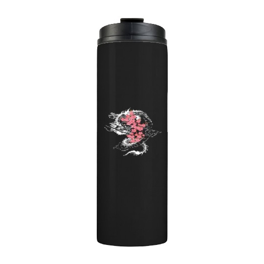 Dragon Japanese Cherry Blossom Culture Thermal Tumblers