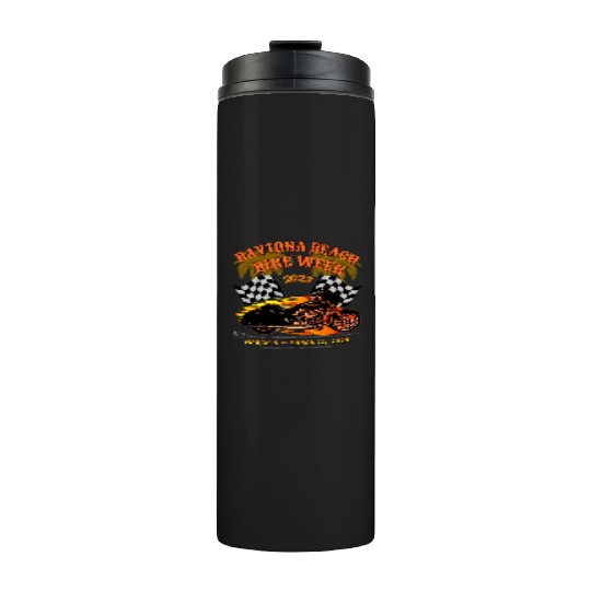 Daytona Beach Bike Week 2023 Checkered Flag Front Thermal Tumblers