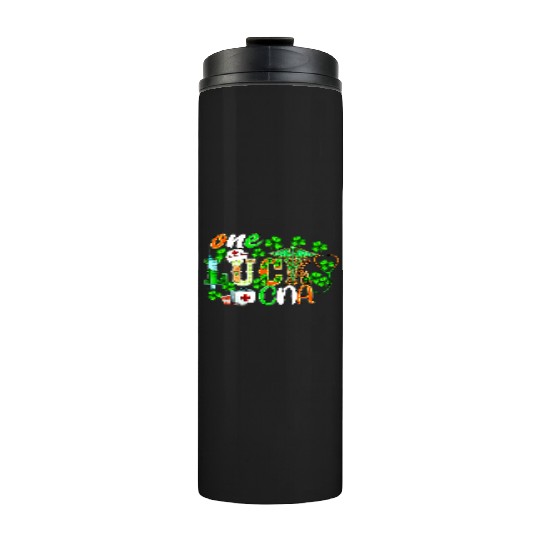 St Patrick'S Day One Lucky Cna Leopard Thermal Tumblers