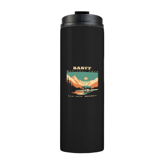 Vintage Retro Canadian Banff National Park Thermal Tumblers