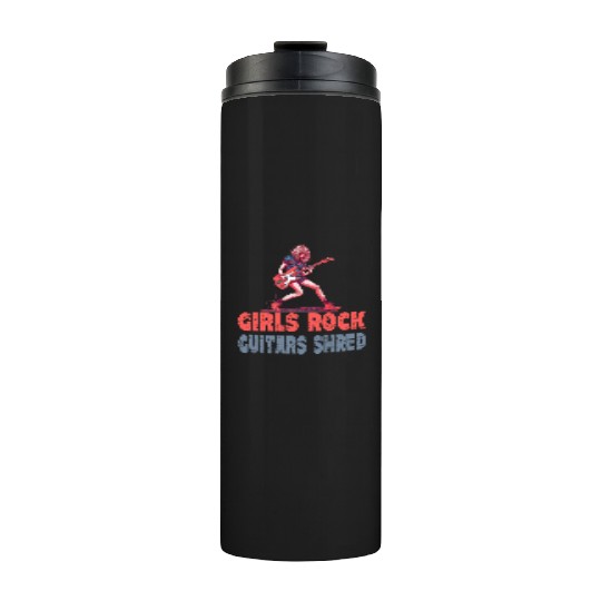 Gilrs Rock Guitar Shrek Thermal Tumblers