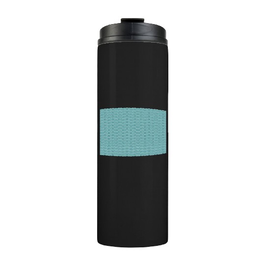 Retro Teal Chevron Pattern Thermal Tumblers
